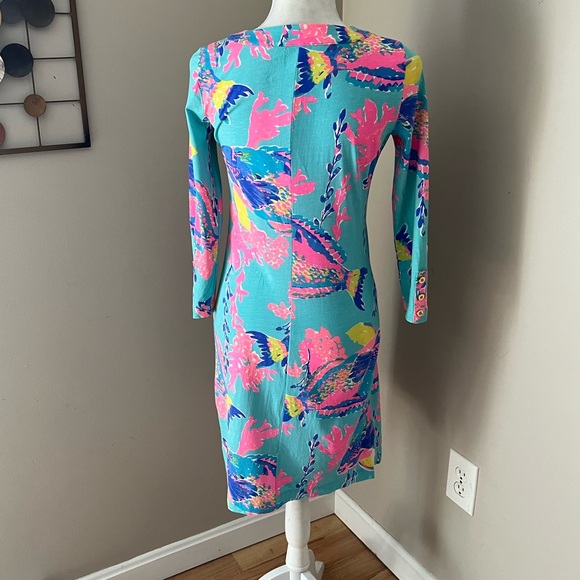 Lilly Pulitzer “Riva” Dress in “Shorely Blue Fish” XS - Picture 4 of 11